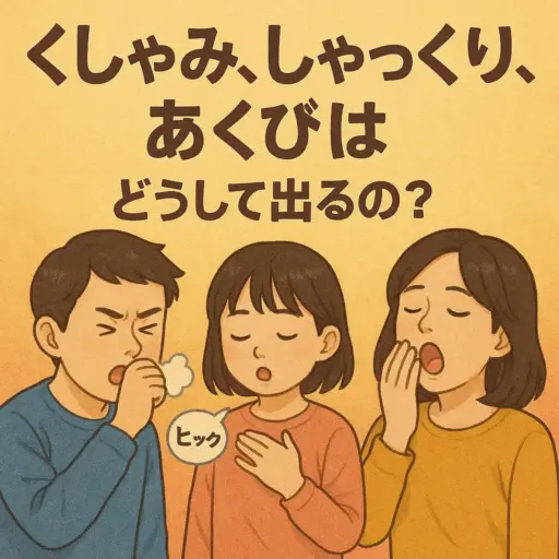 くしゃみ、しゃっくり、あくびはどうして出るの？